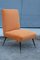 Bedroom Chairs in Velvet Orange by Gigi Root for Minotti, 1950s, Set of 2 3