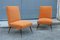 Bedroom Chairs in Velvet Orange by Gigi Root for Minotti, 1950s, Set of 2, Image 1