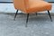 Sillas de dormitorio de terciopelo naranja de Gigi Root para Minotti, años 50. Juego de 2, Imagen 2