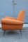Armchair Velvet Orange by Gigi Radice for Minotti Italia, 1950s 3