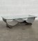 Stainless Steel and Glass Coffee Table by Francois Monnet for Kappa, 1970s 2