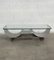 Stainless Steel and Glass Coffee Table by Francois Monnet for Kappa, 1970s 1