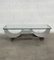 Stainless Steel and Glass Coffee Table by Francois Monnet for Kappa, 1970s, Image 1