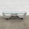 Stainless Steel and Glass Coffee Table by Francois Monnet for Kappa, 1970s 9