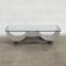 Stainless Steel and Glass Coffee Table by Francois Monnet for Kappa, 1970s, Image 9