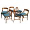 Wooden Dining Chairs in the style of Ico Parisi for Cassina, 1970s, Set of 6, Image 1