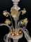 Lámpara de araña de Murano con tres brazos de Cesare Toso, años 80, Imagen 4