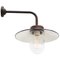 Vintage Industrial Clear Glass and Black Enamel Sconce, Image 3