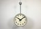 Grande Horloge Industrielle Double Face de Chemin de Fer ou d'Usine de Pragotron, 1960s 2