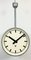 Grande Horloge Industrielle Double Face de Chemin de Fer ou d'Usine de Pragotron, 1960s 7