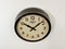 Reloj de pared industrial de baquelita marrón de Smith Sectric, años 50, Imagen 4