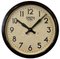 Horloge Murale Industrielle en Bakélite Marron de Smith Sectric, 1950s 1
