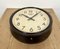 Horloge Murale Industrielle en Bakélite Marron de Smith Sectric, 1950s 8