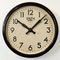 Horloge Murale Industrielle en Bakélite Marron de Smith Sectric, 1950s 7