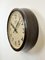 Reloj de pared industrial de baquelita marrón de Smith Sectric, años 50, Imagen 5