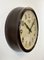 Reloj de pared industrial de baquelita marrón de Smith Sectric, años 50, Imagen 3