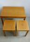 Nesting Tables in Oak by Hans Wegner for Andreas Tuck, 1960s, Set of 3, Image 2