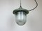 Industrial Green Bunker Ceiling Light from Polam Gdansk, 1960s 9