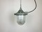 Industrial Green Bunker Ceiling Light from Polam Gdansk, 1960s 2