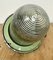 Industrial Green Bunker Ceiling Light from Polam Gdansk, 1960s 12