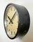 Industrial Black Factory Wall Clock from IBM, 1950s 5