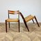 Mid-Century Danish Dining Chairs by Arne Hovmand Olsen for Mogens Kold, 1960s, Set of 2 3