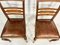 Art Deco Dining Chair in Oak and Leather, 1930s, Set of 2, Image 2