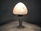 Pilzlampe im Art Deco Stil aus gepunkteter weißer Glaspaste von La Rochère, 1980er 2
