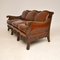 Antique Swedish Leather Bergere Sofa, 1910 4