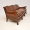 Antique Swedish Leather Bergere Sofa, 1910 3