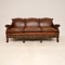 Antique Swedish Leather Bergere Sofa, 1910 1