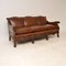 Antique Swedish Leather Bergere Sofa, 1910 2