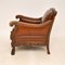 Antique Swedish Bergere Armchairs in Leather and Oak, 1910, Set of 2 6