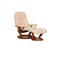 Poltrona Console e poggiapiedi in pelle di Stressless, set di 2, Immagine 1