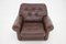 Danish Brown Leather Armchair, Denmark, 1970s, Image 3