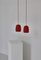 Danish Modern Red Ceramics Pendants attributed to Jette Hellerøe for Axella Studio, 1970s, Set of 2, Image 14