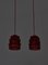 Danish Modern Red Ceramics Pendants attributed to Jette Hellerøe for Axella Studio, 1970s, Set of 2, Image 11