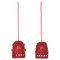 Danish Modern Red Ceramics Pendants attributed to Jette Hellerøe for Axella Studio, 1970s, Set of 2 1