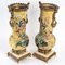 Enameled Porcelain, Gilt Bronze and Onyx Vases, Set of 2, Image 2