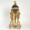 Gilt and Enameled Bronze Clock in White Marble The Three Graces 8