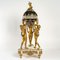 Gilt and Enameled Bronze Clock in White Marble The Three Graces, Image 8