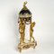 Gilt and Enameled Bronze Clock in White Marble The Three Graces 5