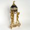 Gilt and Enameled Bronze Clock in White Marble The Three Graces, Image 5