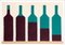Gio Bellagio, Five Wines, 2023, Acrylic on Paper 1