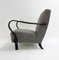 Mid-Century Modern Bentwood Armchairs H-320 attributed to Zindrich Halabala, 1940s, Set of 2, Image 4