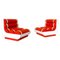 Mid-Century Modern Italian Red Lounge Chairs, 1960s, Set of 2 1
