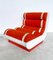 Mid-Century Modern Italian Red Lounge Chairs, 1960s, Set of 2 3