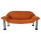 Sofá Mid-Century moderno naranja atribuido a Burkhard Vogtherr para Hain + Tohme, años 80, Imagen 1