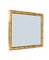 Mid-Century Square Wall Mirror in Brass and Bamboo, Italy, 1970s 4
