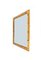 Mid-Century Square Wall Mirror in Brass and Bamboo, Italy, 1970s, Image 5